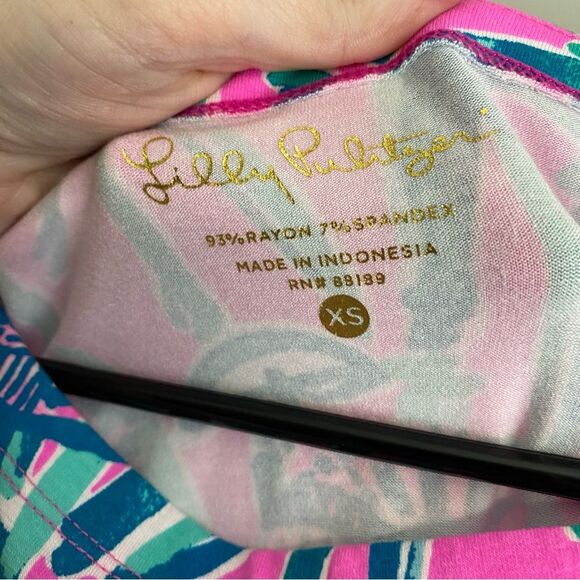 Lilly Pulitzer Sophie Dress UPF 50+ Mandevilla Extra Lucky Elephant - Picture 2 of 7